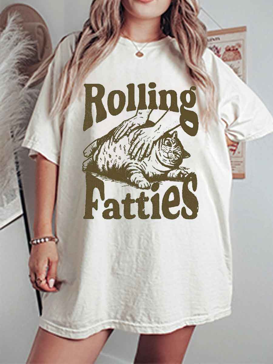Vintage Rolling Fatties Oversize Graphic Tee