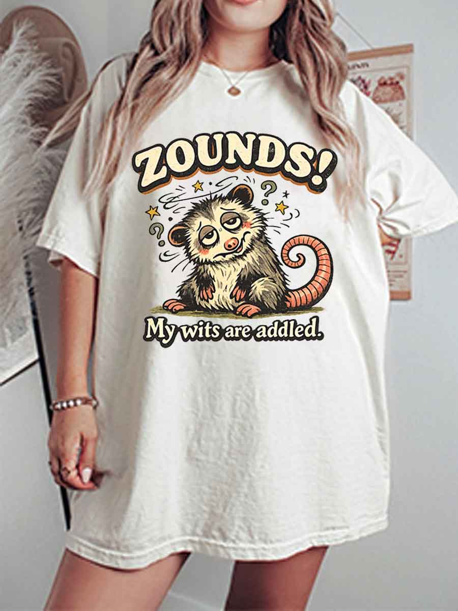 Vintage Zounds! My Wits Are Addled Oversize Graphic Tee