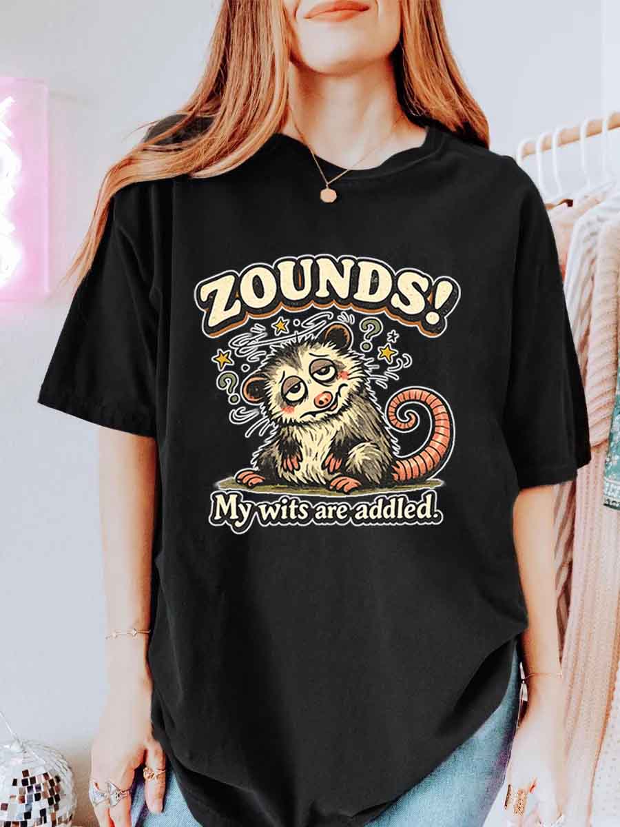 Vintage Zounds! My Wits Are Addled Oversize Graphic Tee