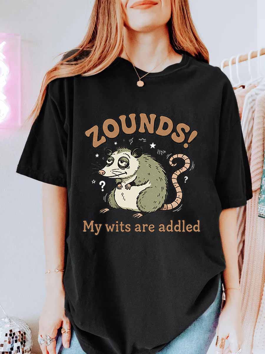 Vintage Zounds! My Wits Are Addled Oversize Graphic Tee