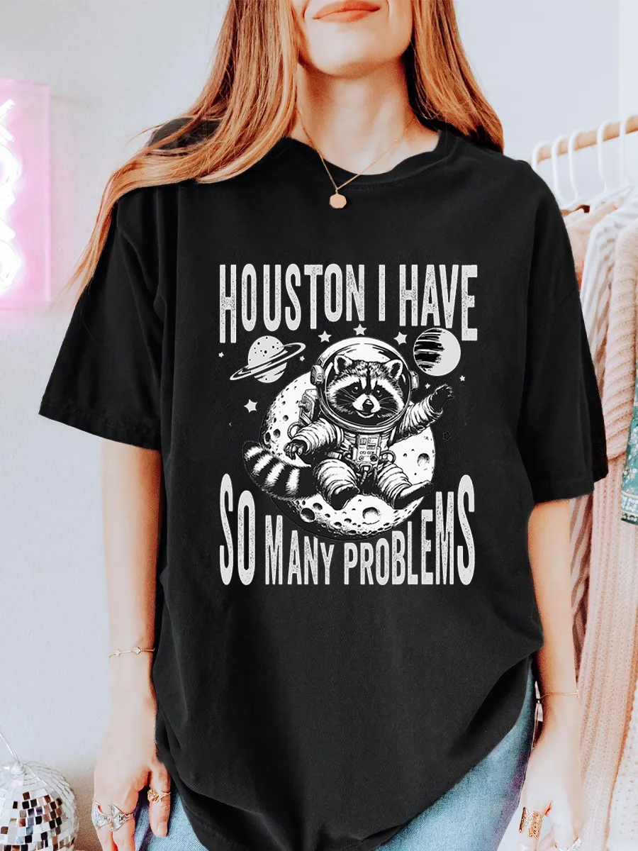 Vintage Houston I Have So Many Problems Oversize Graphic Tee