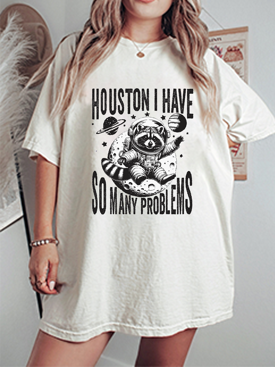 Vintage Houston I Have So Many Problems Oversize Graphic Tee
