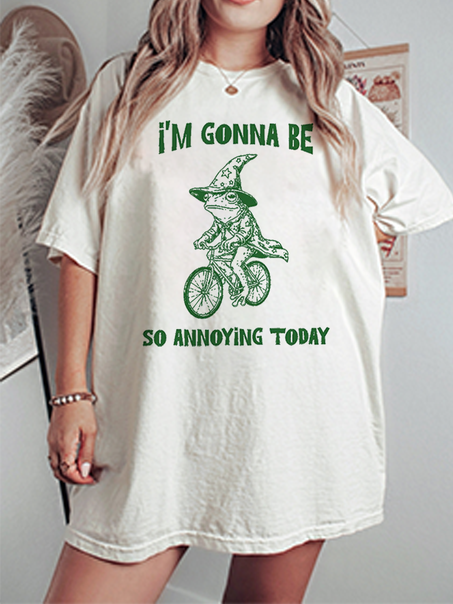 Vintage I’M Gonna Be So Annoying Today Oversize Graphic Tee