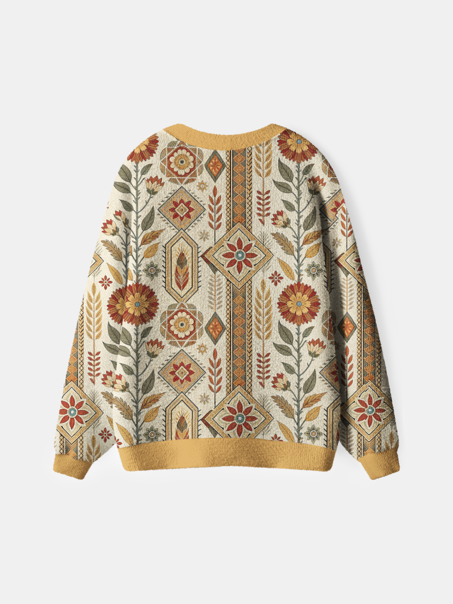 Vintage Subtle Resist Cat Cardigan Sweaters