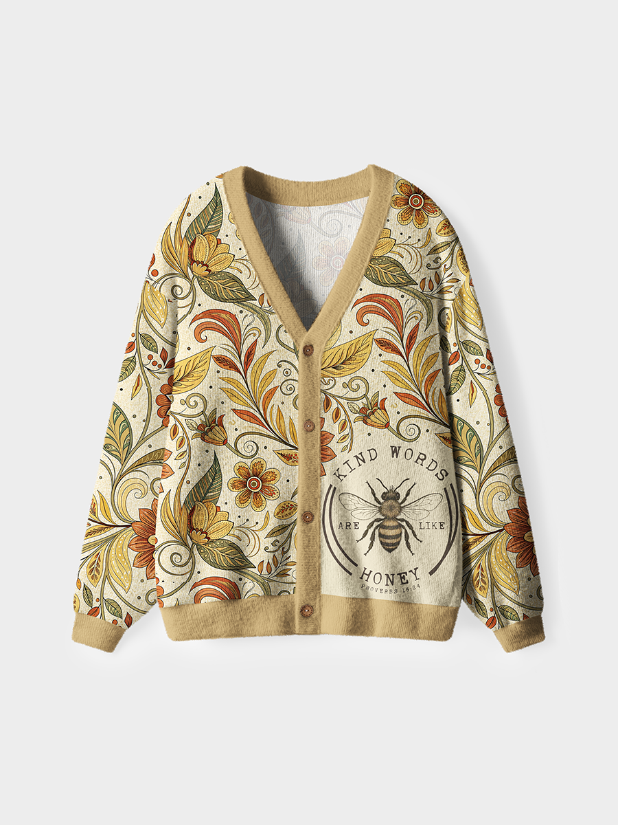 Vintage Kind Words Are Like Honey Cardigan Sweaters