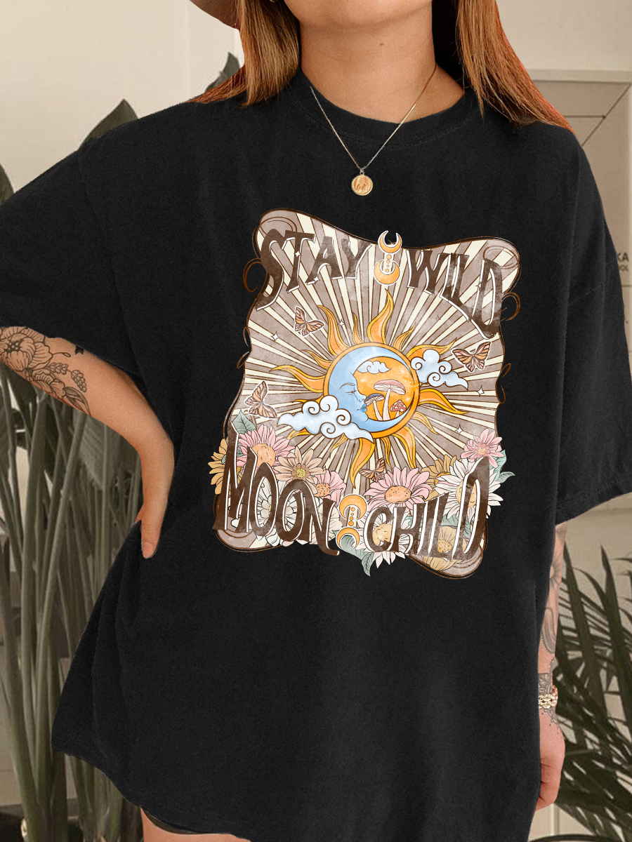 Vintage Stay Wild Moon Child Tee