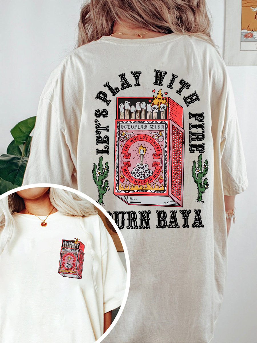 Vintage Burn Baby Skeleton T-Shirt