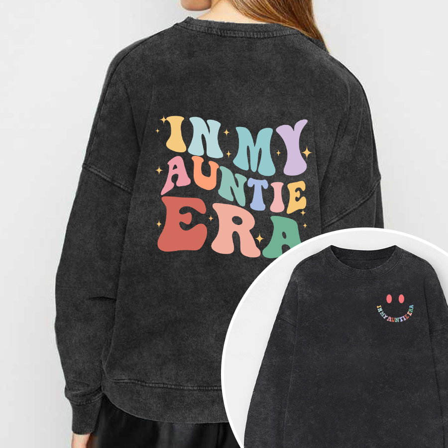 Vintage   In My Auntie Era Washed Sweatshirt 
