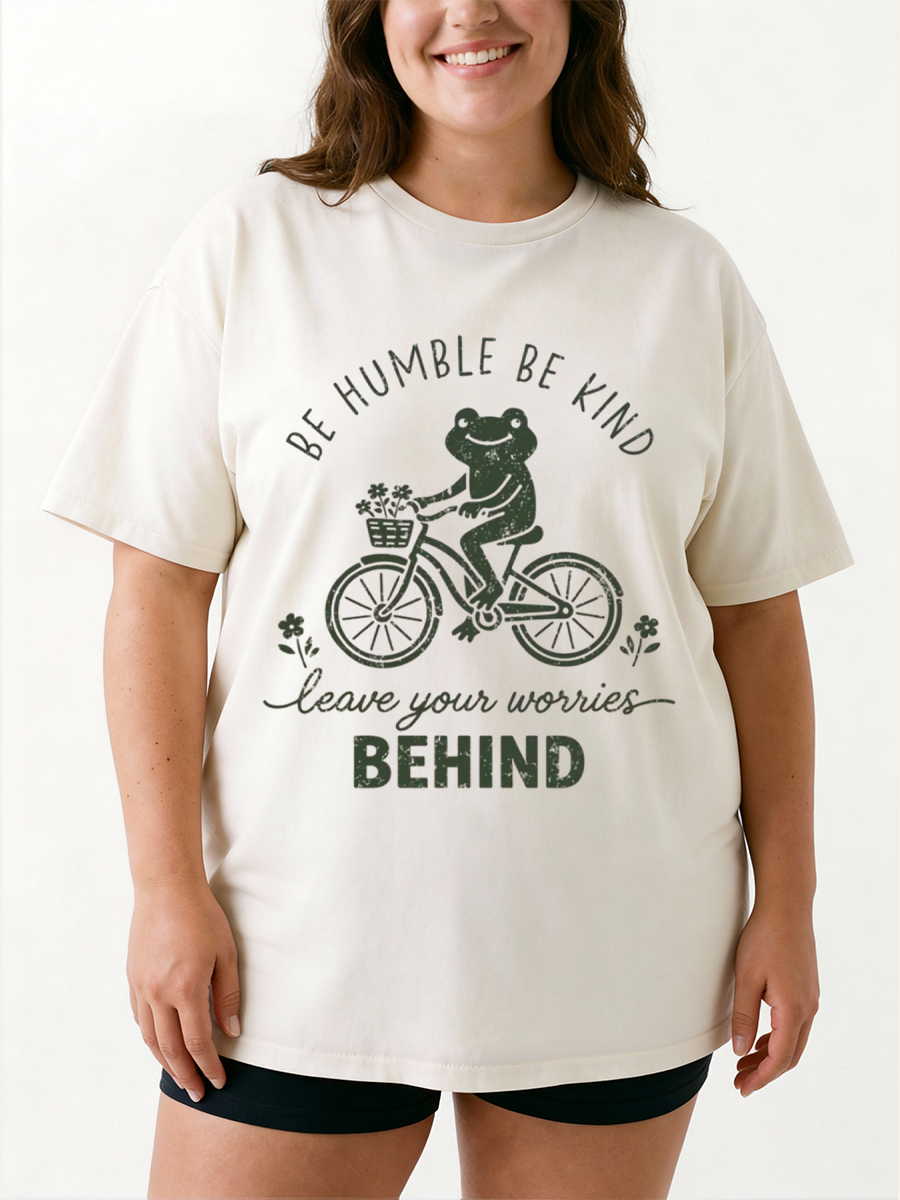Vintage Be Humble Be Kind Oversize Graphic Tee