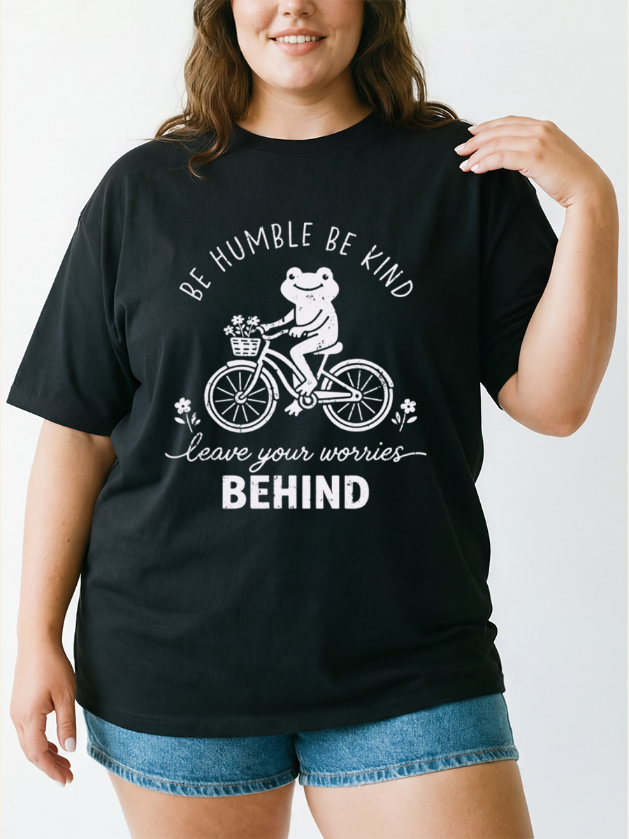 Vintage Be Humble Be Kind Oversize Graphic Tee