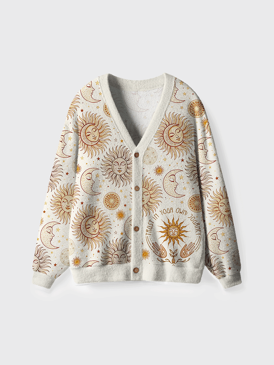 Vintage Trust In Your Own Journey Cardigan Sweaters