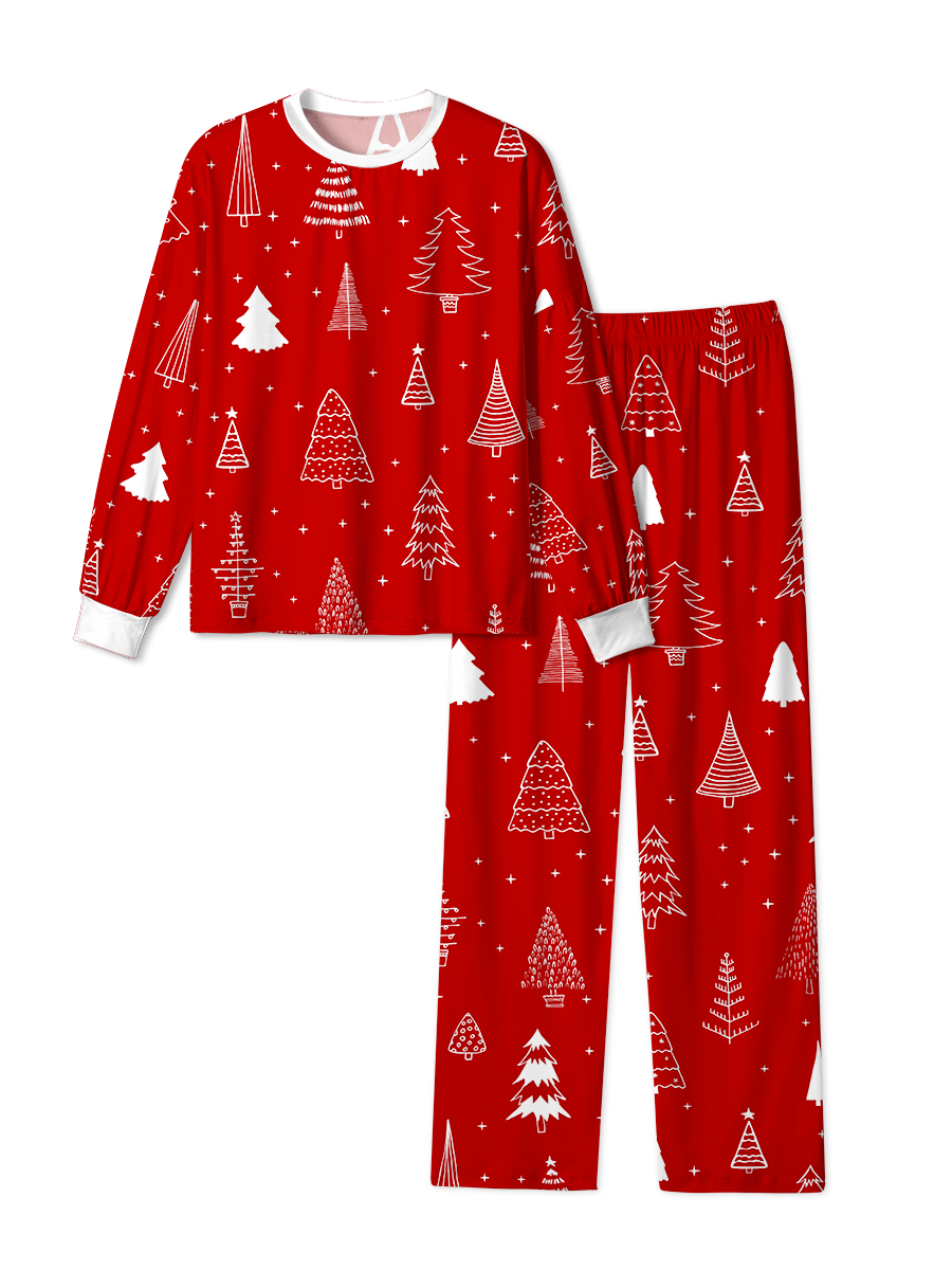 Vintage Red Tree Star Christmas Pajama