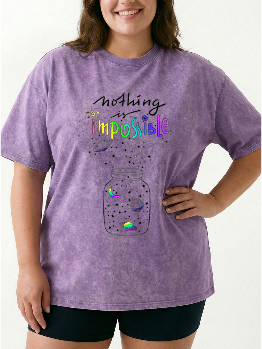 Vintage Nothing Is Impossible Washed T-Shirt