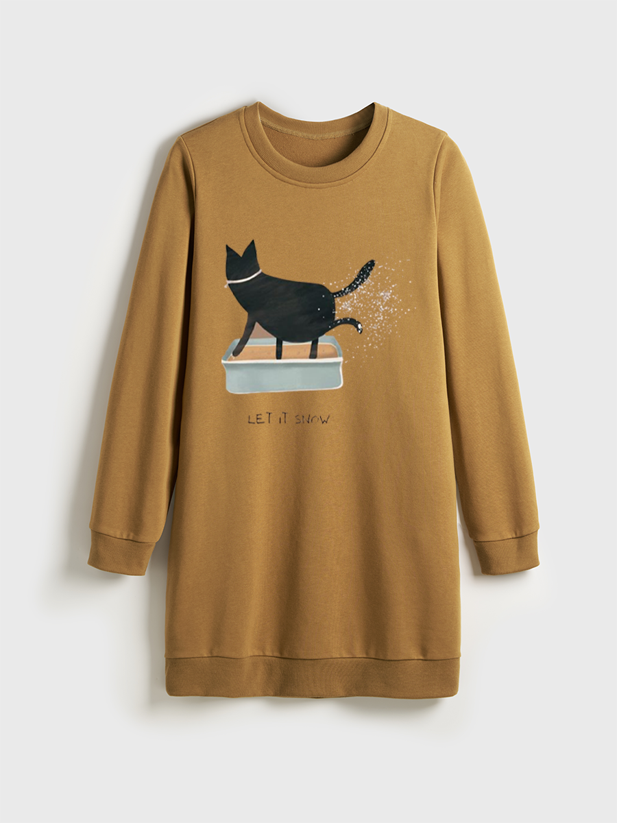  Let It Snow Sweatshirt Dress