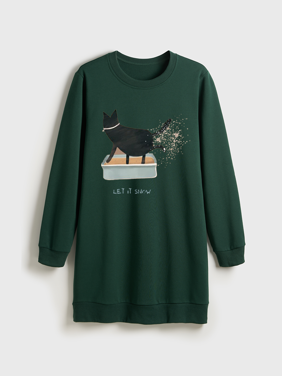  Let It Snow Sweatshirt Dress