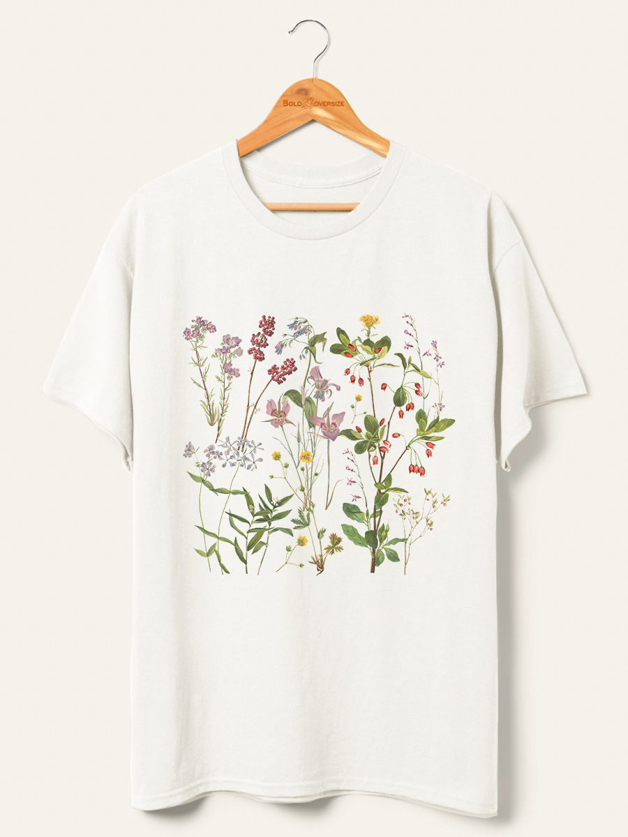 Vintage Flower Art Plant Tee