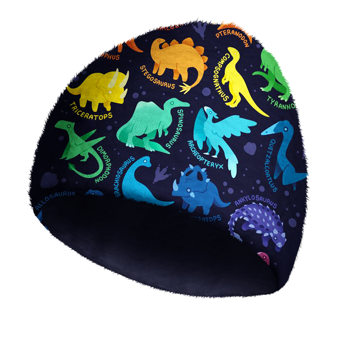 Colorful Cartoon Dinosaur Collection Cozy Fuzzy Beanie