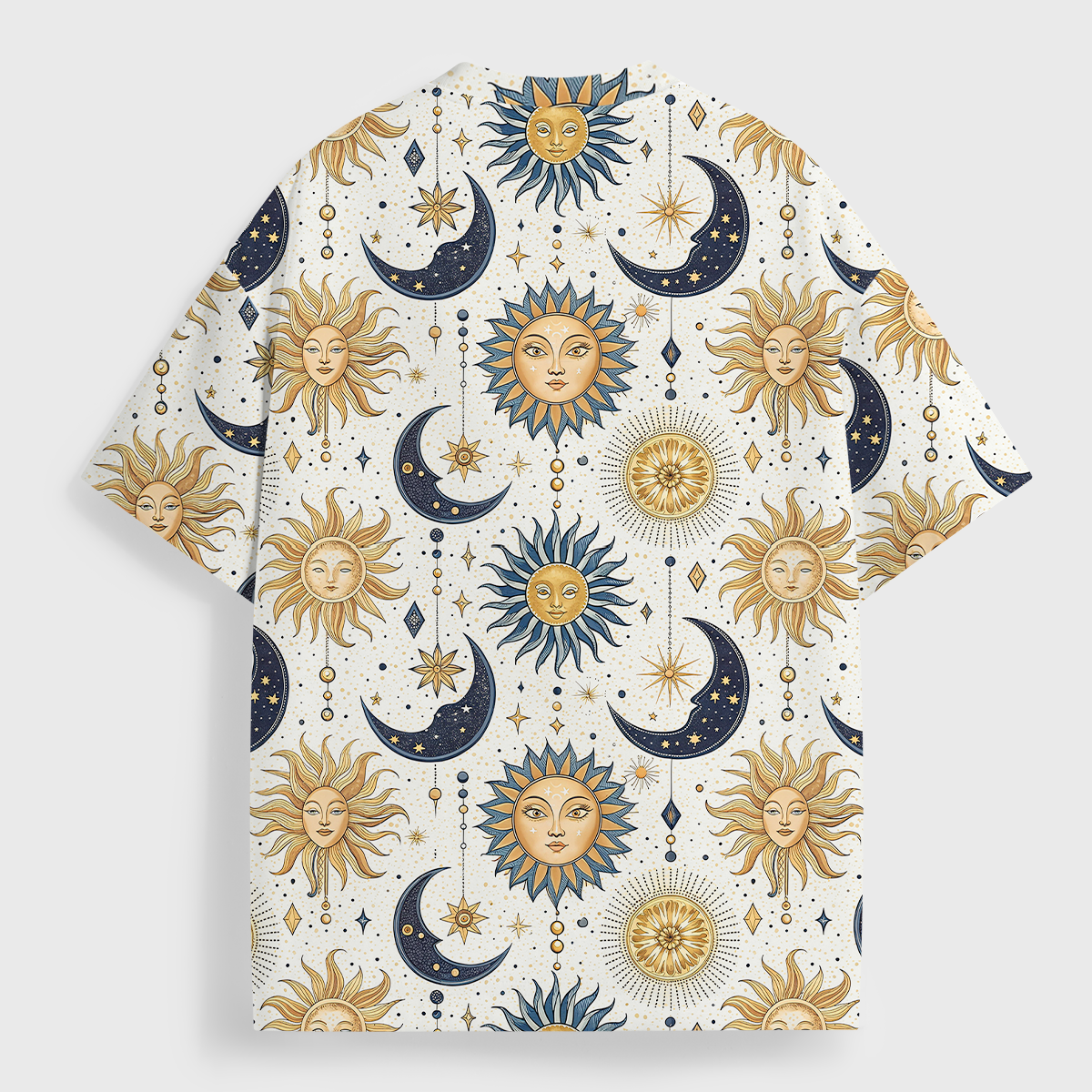 Vintage Moon And Sun All Over Print T-Shirt