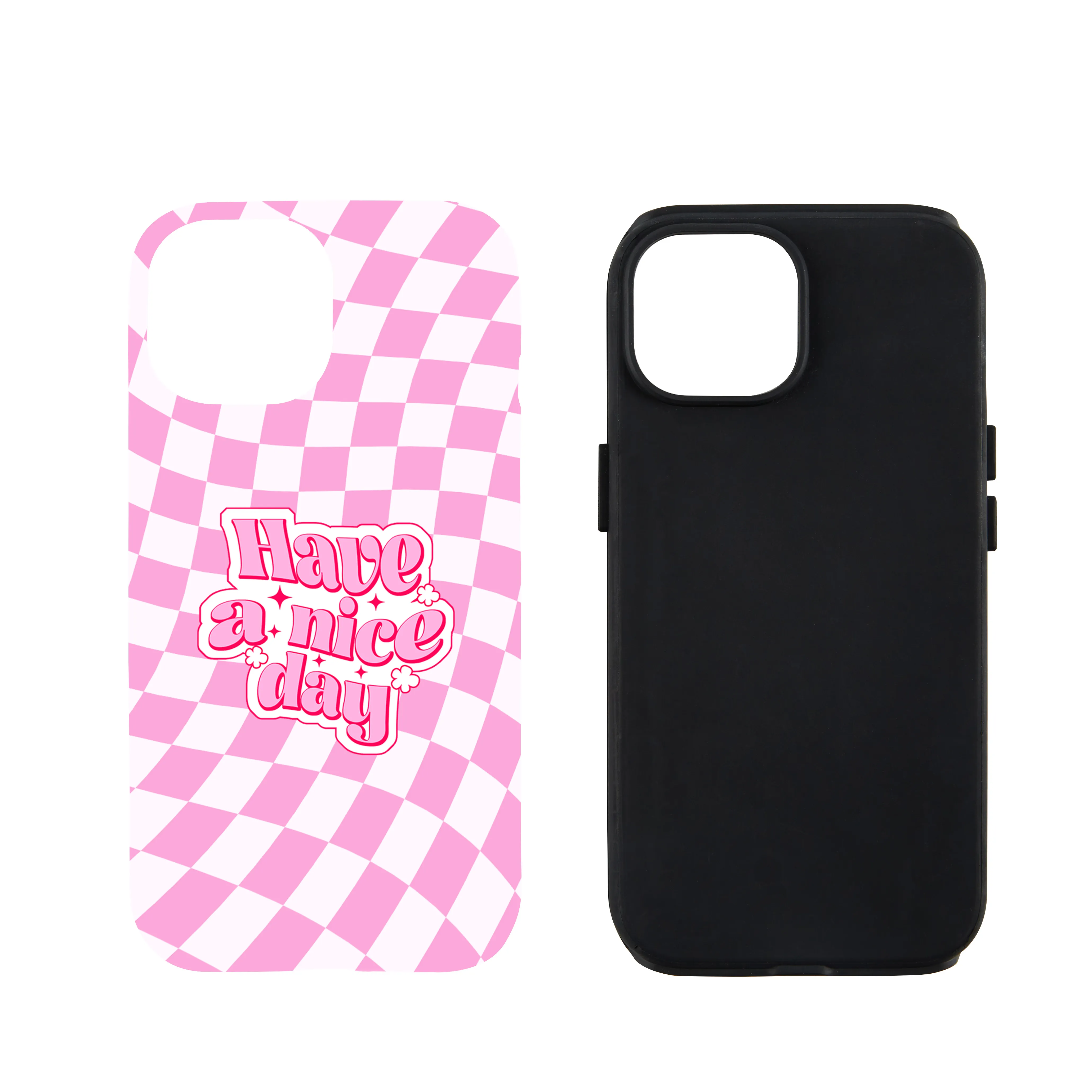 Pink "Have A Good Day" Print Phone Case