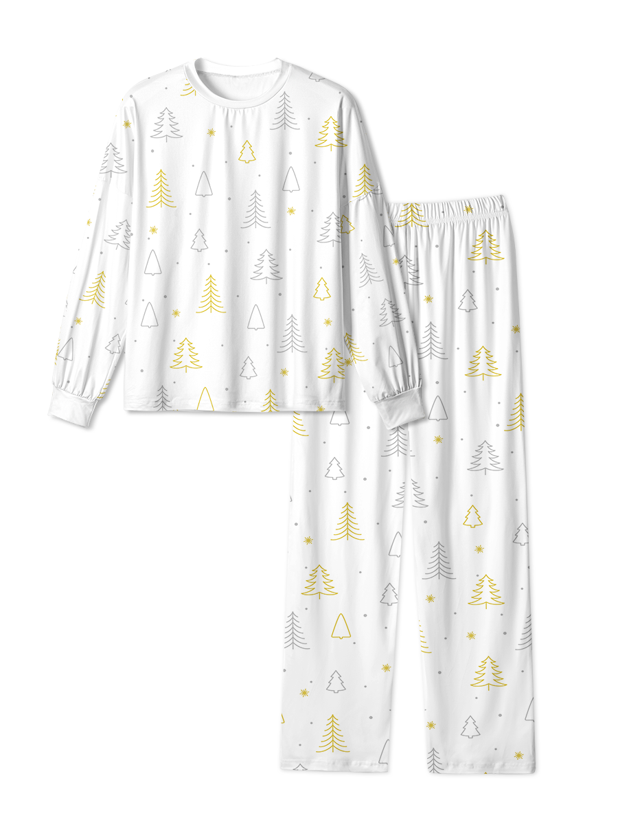 Vintage Lovely Tree Star Christmas Pajama