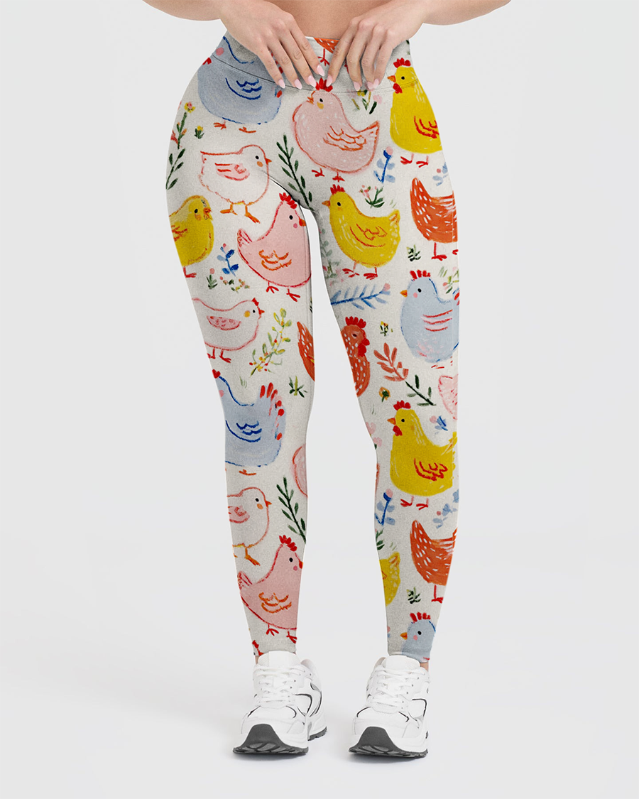 Vintage Chicken Farm Leggings