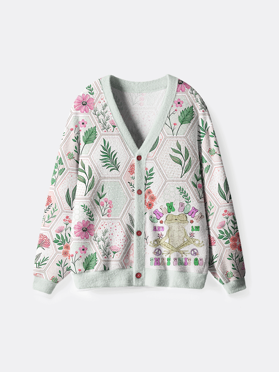 Vintage Calm Down And Let That Shit Go Cardigan Sweaters