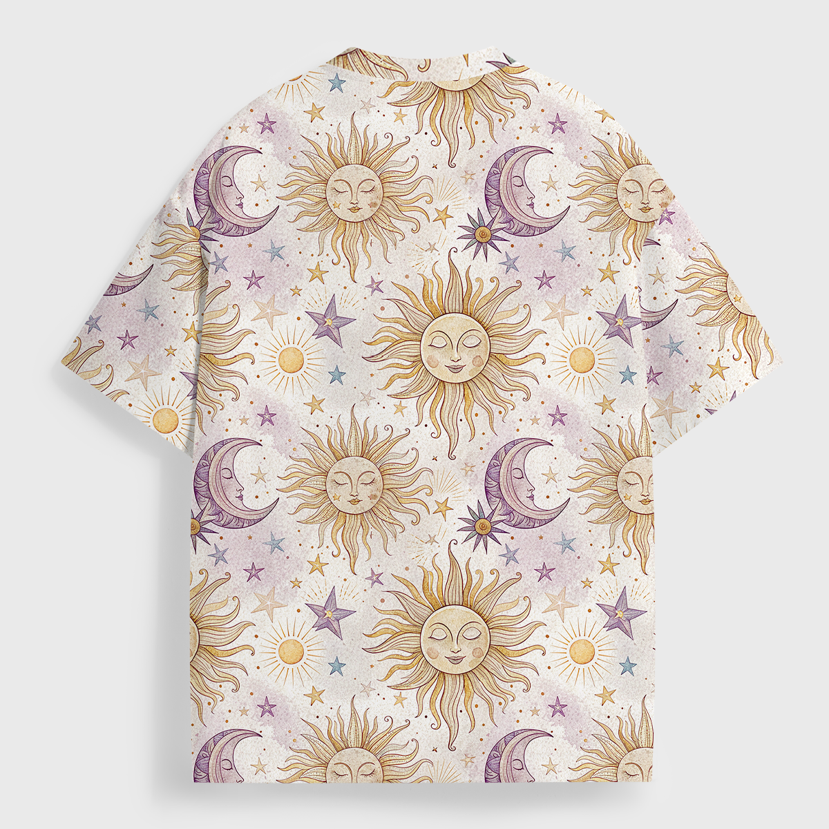 Vintage Mystical Sun & Moon All Over Print T-Shirt