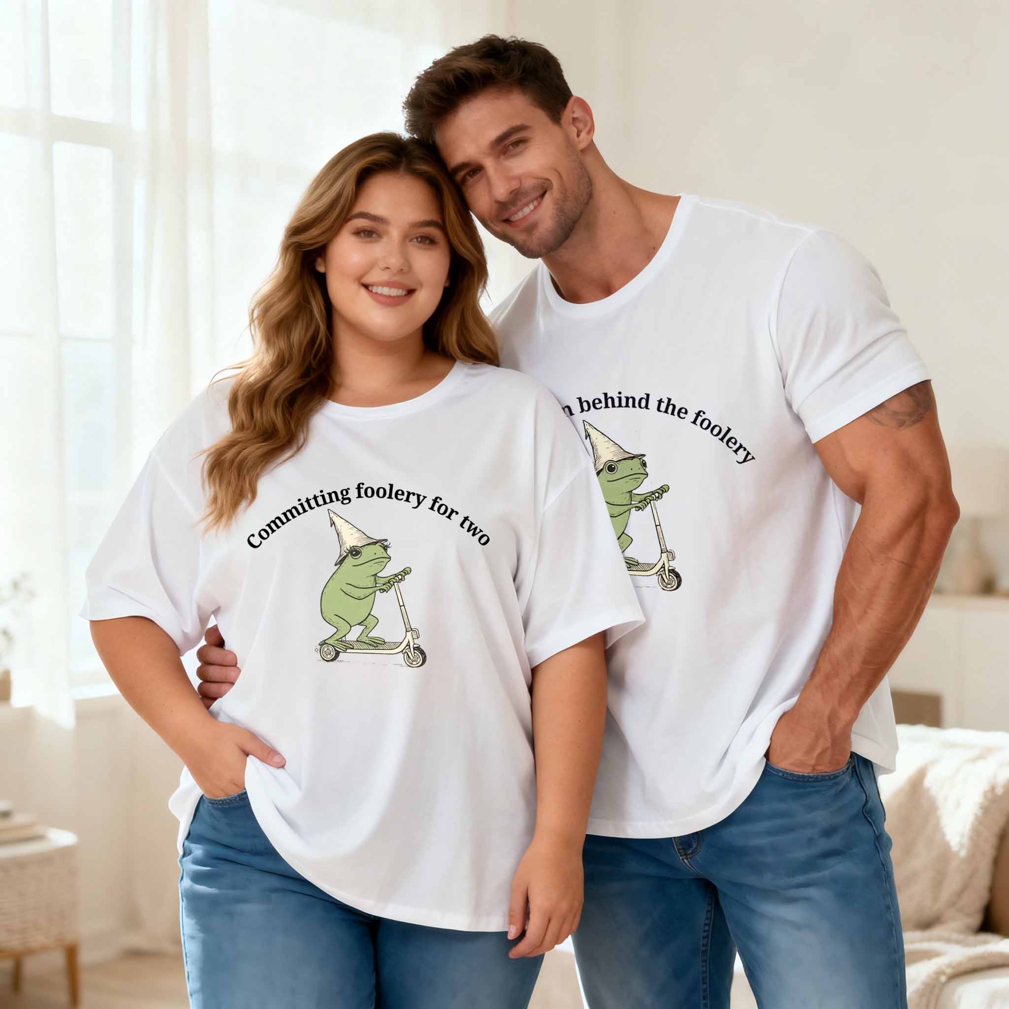 Vintage Off To Commit Foolery Couple Shirt