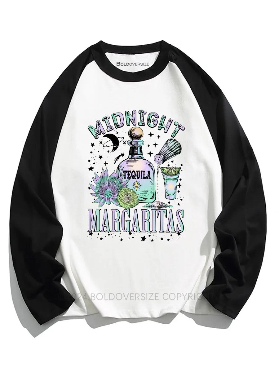 Vintage Midnight Tequila Raglan Long Sleeve T-Shirt