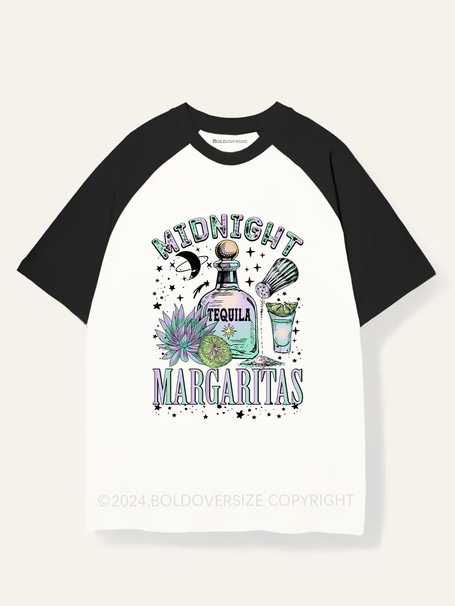 Vintage Midnight Tequila Raglan Short Sleeve T-Shirt