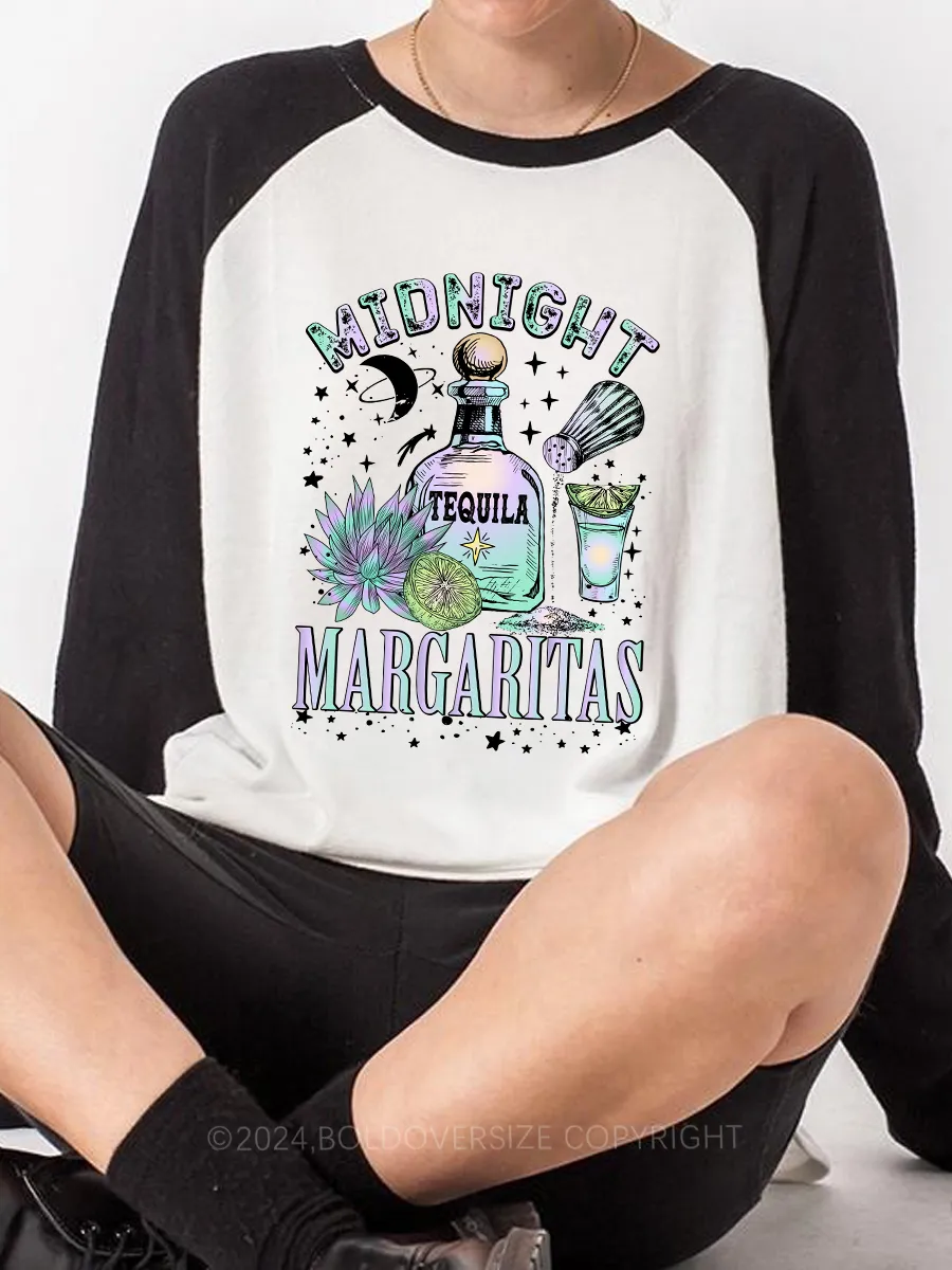Vintage Midnight Tequila Raglan Long Sleeve T-Shirt