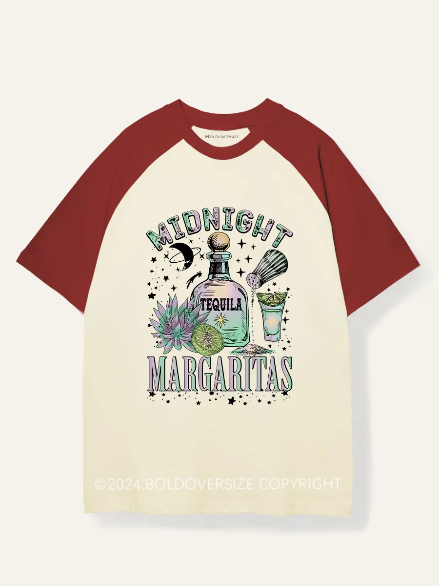 Vintage Midnight Tequila Raglan Short Sleeve T-Shirt