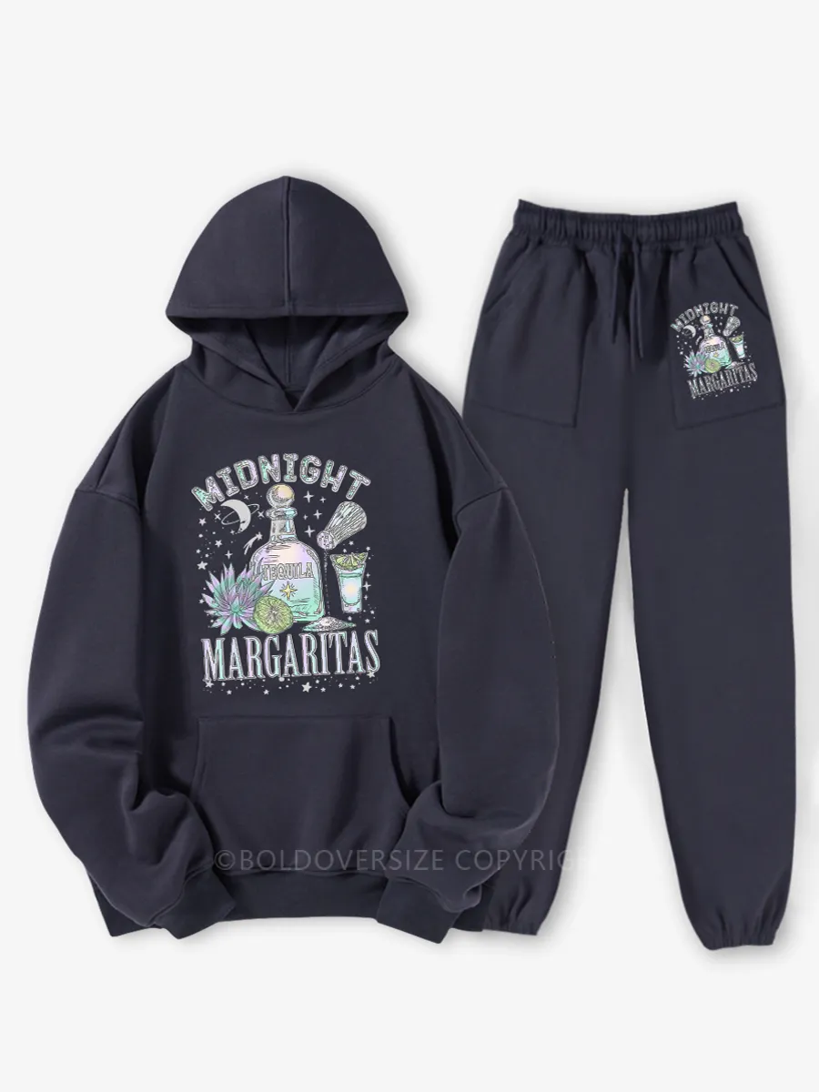 Vintage Midnight Tequila Fleece Hoodie Suit