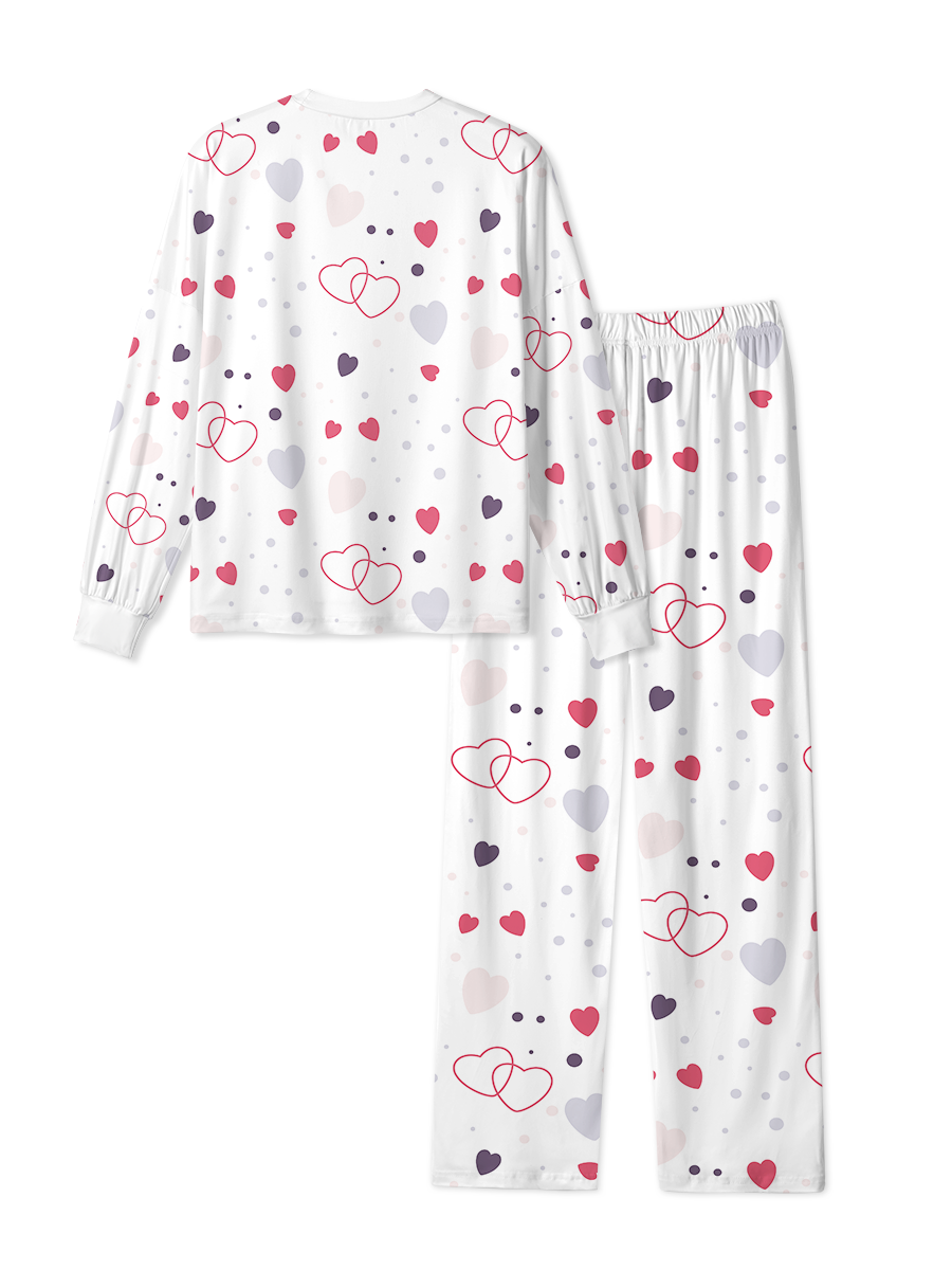 Vintage Pastel Heart Dot Pajama