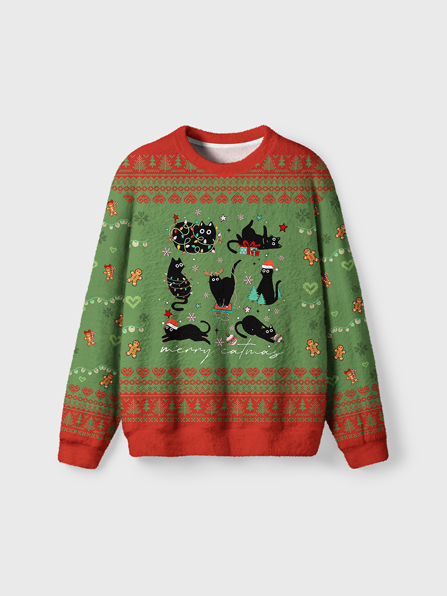 Vintage Merry Catma Cat Ugly Sweater