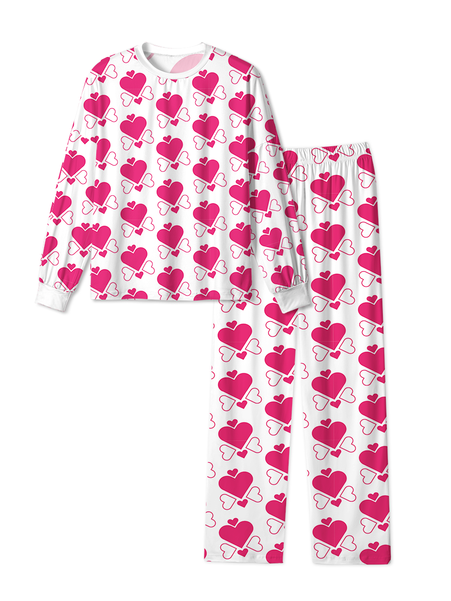 Vintage Heart Cluster Red Pop Pajama