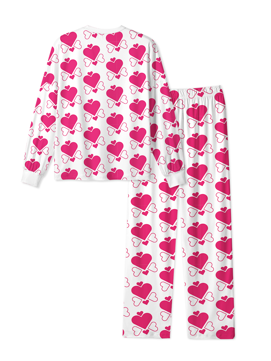 Vintage Heart Cluster Red Pop Pajama