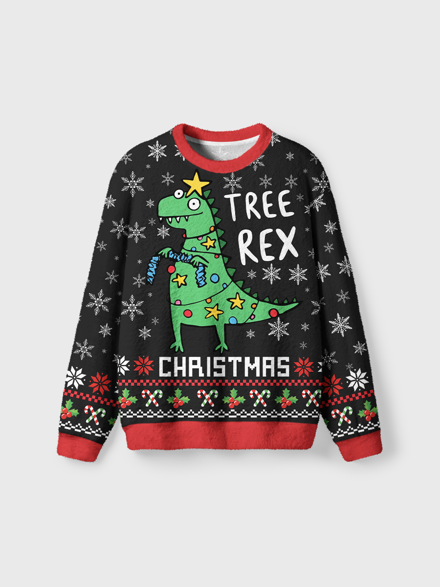 Vintage Tree Rex Christmas Ugly Sweater