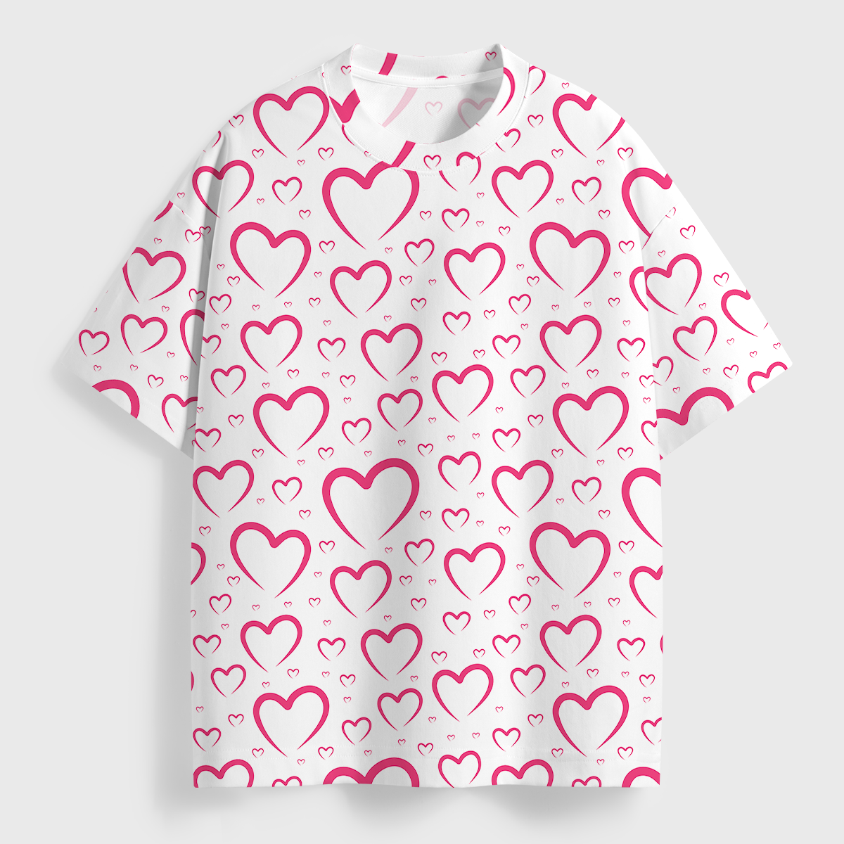 Vintage Heart All Over Print T-Shirt