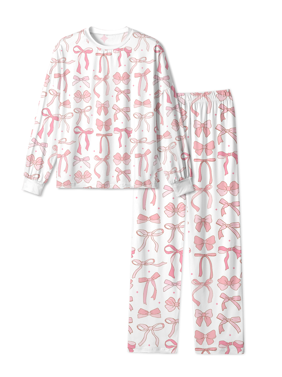Vintage Pink Bow Pop Pajama