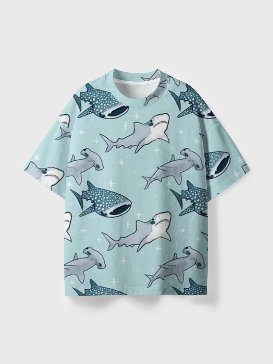 Vintage Whale Shark All Over Print T-Shirt