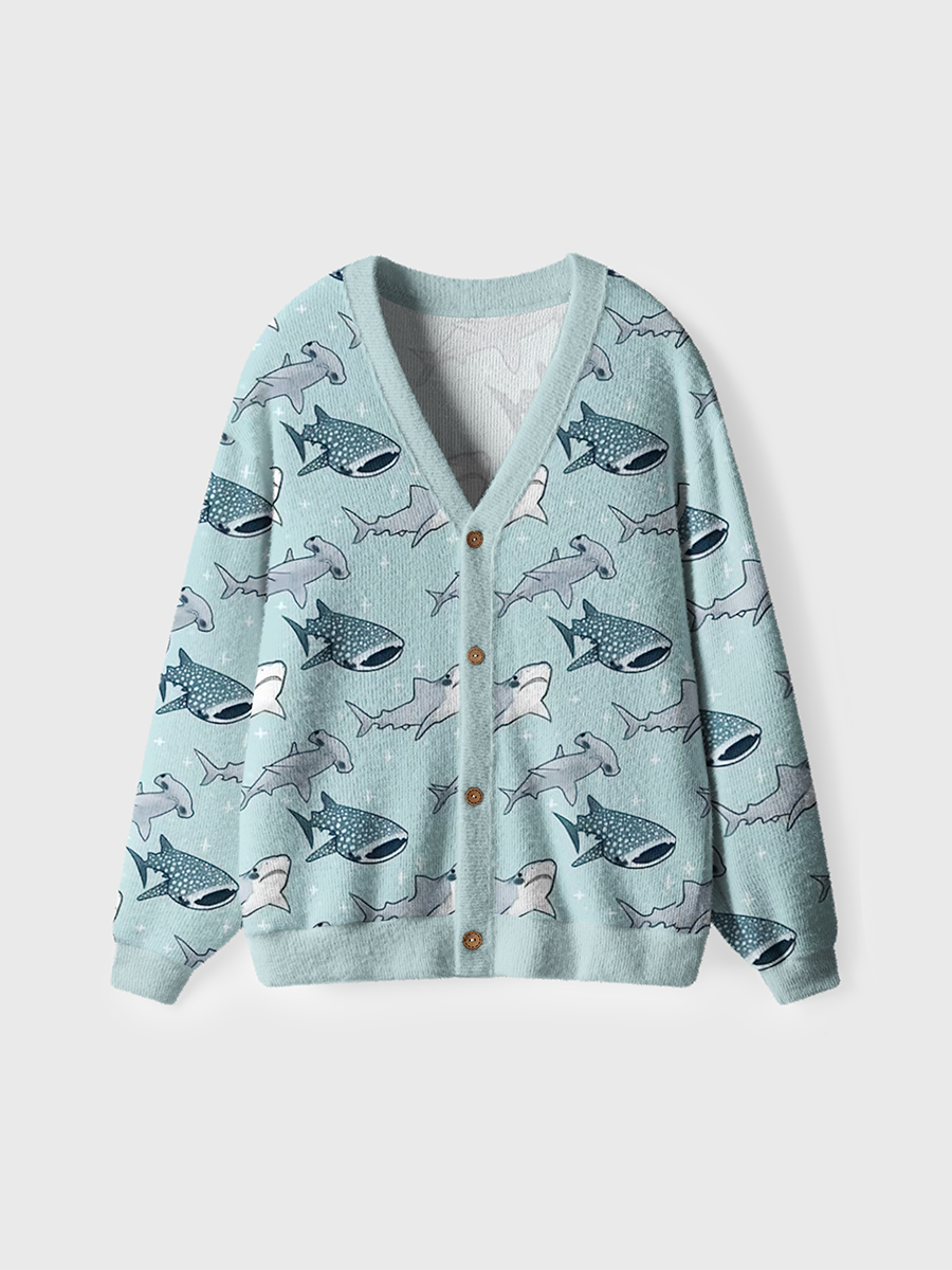 Vintage Whale Shark Cardigan Sweaters