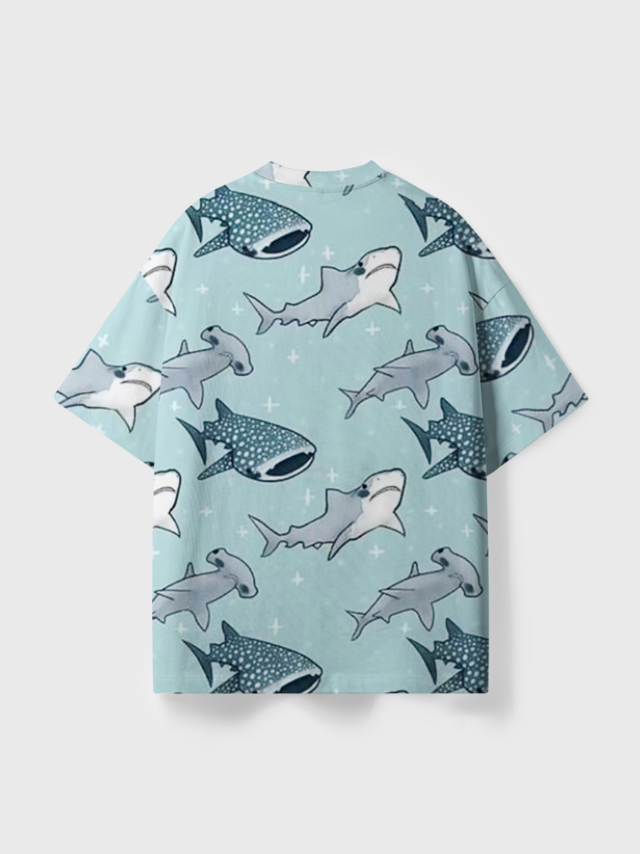 Vintage Whale Shark All Over Print T-Shirt