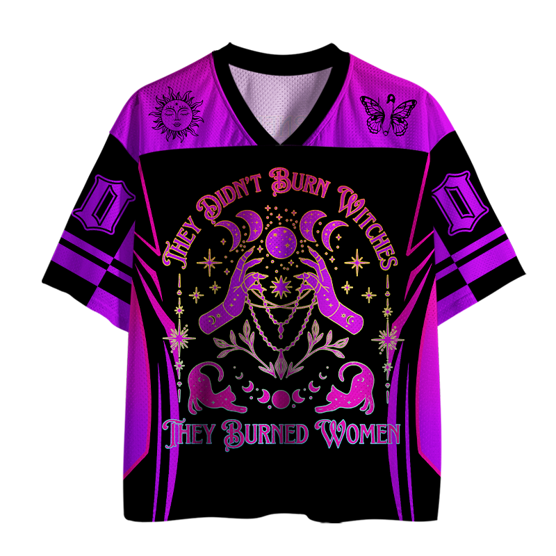 Vintage They Didn'T Burn Witches They Burned Women Attitude Mesh Jersey