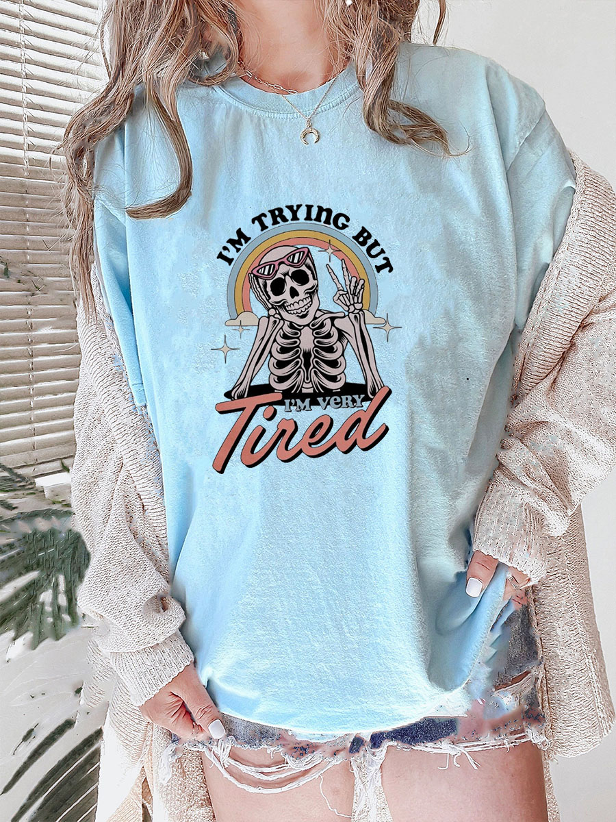 Plus Size I'm Trying But I'm Very Tired Shirt