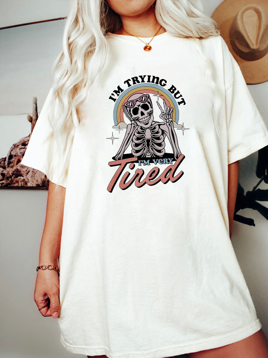 Plus Size I'm Trying But I'm Very Tired Shirt