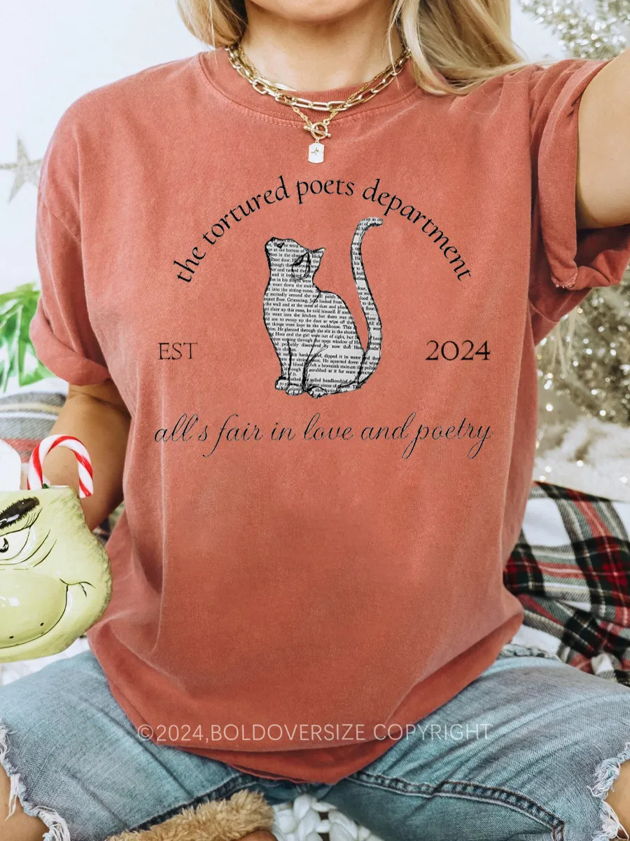 Vintage Cats Books Tee