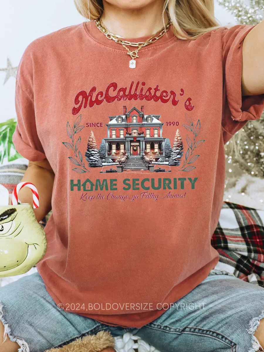 Vintage Home Sicherheit Christmas Tee