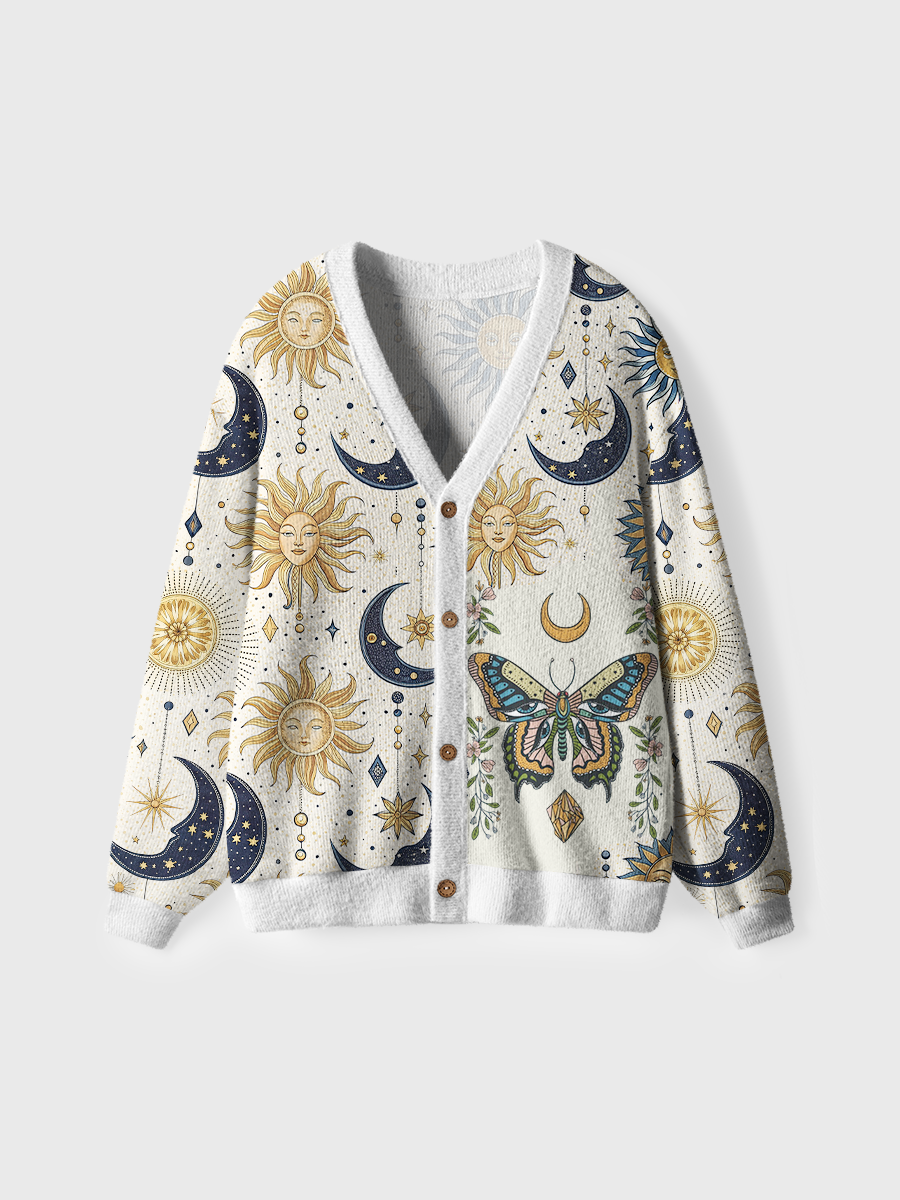 Vintage Butterfly Eyes Cardigan Sweaters