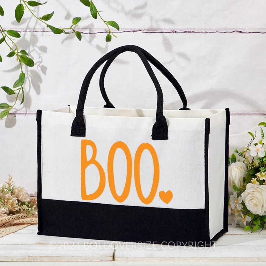 Vintage Halloween Boo Tote Handbags